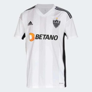 Imagem de Camiseta adidas masculina atletico-mg ii 2022/23 gb3492, Branco, Preto