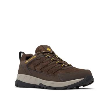 Imagem de Columbia Tênis masculino Strata Trail Low impermeável para caminhada, Cordovan/amarelo dourado, 46