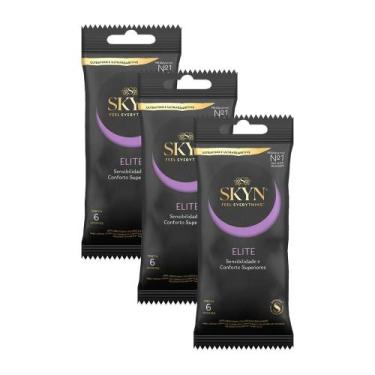Imagem de Kit 3 Preservativos SKYN Elite 6 Unidades