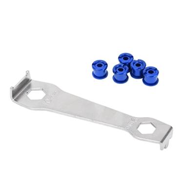 Imagem de KIMISS Parafusos de Coroa única Premium para Pedaleira, Porcas de Coroa de Liga de Alumínio Anodizado Com Resistência à Corrosão, Acabamento Fino e Cor Brilhante (#1)