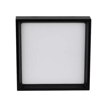 Imagem de Plafon Led 24W Stella Sobrepor Deep 25cm Recuado Preto 3000K STH20904P