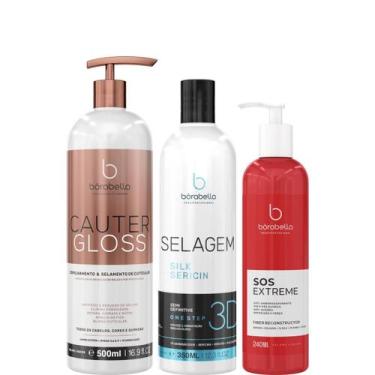 Imagem de Borabella Cauter Gloss 500ml + Selagem 3D 350ml + SOS 240ml
