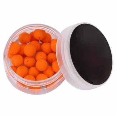 Imagem de 30 peças/caixa de espuma de pesca de carpa iscas macias de pellets – isca flutuante para equipamentos de cabelo e alimentador, pesca de carpa em água doce e salgada (Orabnge 10 mm)