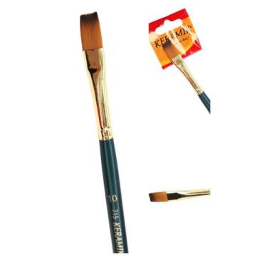 Imagem de Pincel Keramik 715-10 Chato Reto Nylon Bicolor Premium