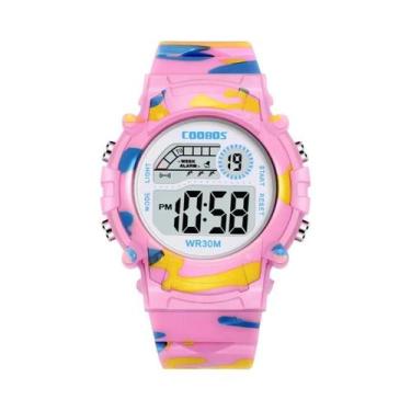 Imagem de Relógio Digital Esportivo Infantil À Prova d'Água Com LED Luminoso, Mu