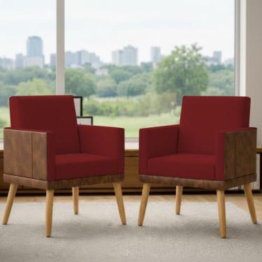 Imagem de Kit 2 Poltronas Decorativas Lis Para Sala Quarto Recepção Escritório C