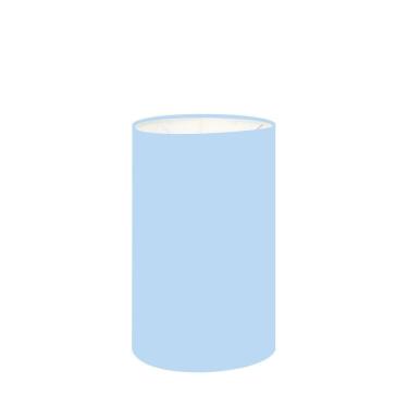 Imagem de Cúpula Abajur E Luminária Cilíndrica Vivare Cp-7002 ø13x30cm - Bocal Nacional Azul-bebê