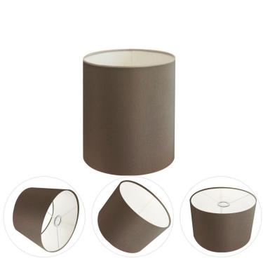 Imagem de Cúpula Abajur E Luminária Cilíndrica Vivare Cp-7001 ø13x15cm - Bocal Nacional Cáqui