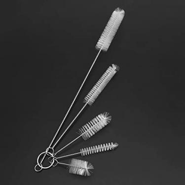 Imagem de GLOGLOW Escova de Tubo de Filtro de Tanque de Peixes Escovas de Cabelo de Nylon de Vários Tamanhos, Ferramenta de Limpeza de Aquário de Aço Inoxidável, Ideal para Tanques de Peixes, Tubos de Ensaio,
