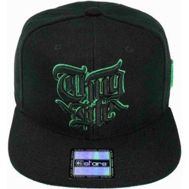 Imagem de Boné Aba Reta E-Stars Logo Thug Life Alto Relevo Masculino-Masculino