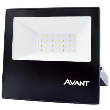 Imagem de Refletor Led Holofote Avant 30w Luz Branco Frio 6500k 2250 Lúmens Slim30 Resist. Chuva Ip65 Bivolt