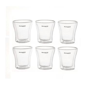 Imagem de Jogo 6 Copos De Shots De Parede Dupla 100ml Bugatti