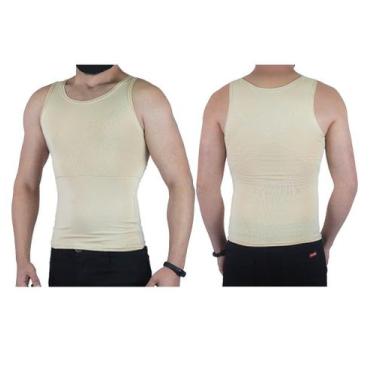 Imagem de Cinta Regata Camisa Masculina Modela Cintura Reduz Medida Esconde Barr