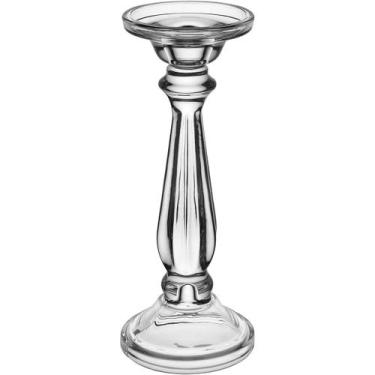Imagem de CASTIÇAL DECORATIVO PORTA VELA HOME&CO VIDRO 25x10x10cm TRANSPARENTE