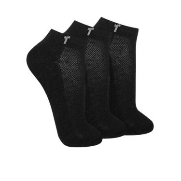 Imagem de Kit/3 Meia Cano Curto Trifil T7016K Unissex Básica Atoalhada Algodão T