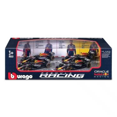Imagem de Set 4 Miniaturas Bburago Oracle Red Bull Racing Formula 1 1/43 Carros Campeões