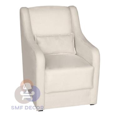 Imagem de Poltrona para Amamentação Glamour com Almofada Bege