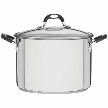 Imagem de Caldeirão Tramontina Astro Silicone Em Aço Inox Com Fundo Triplo E Tampa De Vidro 24cm...
