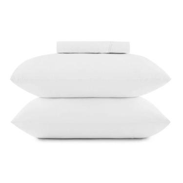 Imagem de Jogo de Cama Simples Altenburg 3pc Liso Toque Acetinado Branco