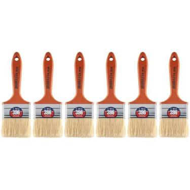 Imagem de Pincel Atlas, Trincha Média, Cerdas Brancas, 2.1/2" - 6 Unidades - PIN