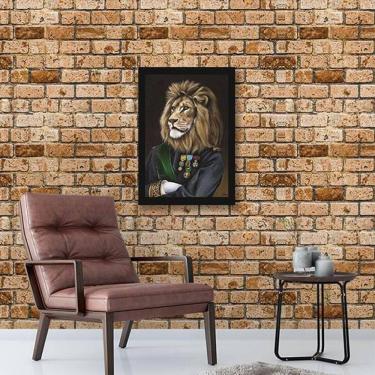 Imagem de Quadro Decorativo Leão Nobre 45X34Cm
