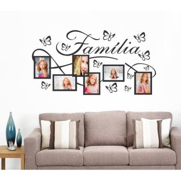 Imagem de Adesivo Decorativo de Parede Porta Fotos 17x21 Família