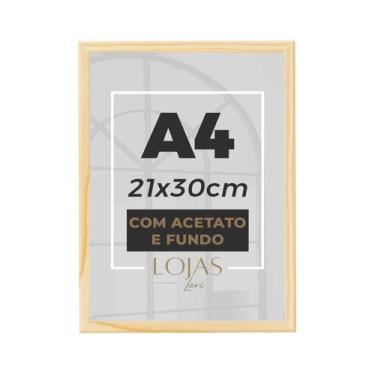 Imagem de Kit 10 Molduras Quadro A4 21x30cm Certificados Com Acetato - Pinus - L