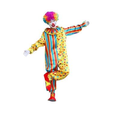 Imagem de Fantasia De Palhaço De Circo Adulto Para Apresentações De Palco, Hallo