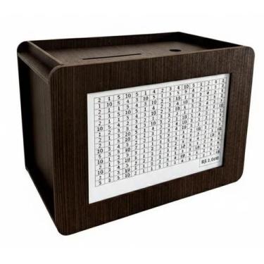 Imagem de Cofre Desafio Japones 365 Dias MDF Cofrinho de Metas R 1000 5000 10000