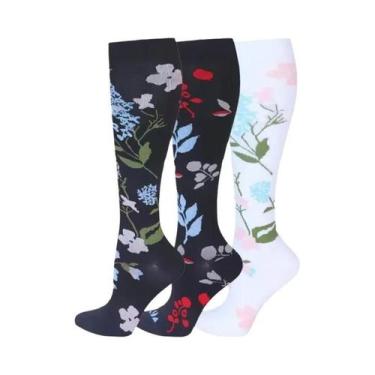 Imagem de Meias De Compressão Para Mulheres E Homens, 3 Pares, Até O Joelho, 30M