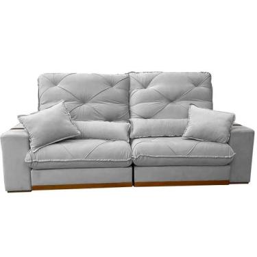 Imagem de Sofá Isabela com Molas Ensacadas 4 Lugares Retrátil e Reclinável 250cm