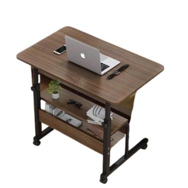 Imagem de Mesa Para Notebook Com 2 Prateleiras E Altura Ajustável Organize Seu Home Office Com Co...