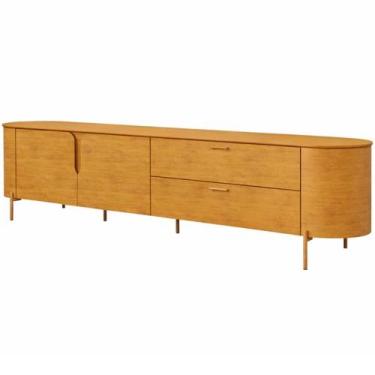 Imagem de Rack Para Sala de Estar TV 75 Pol Orgânico Dion D05 Cedro - Lyam Decor