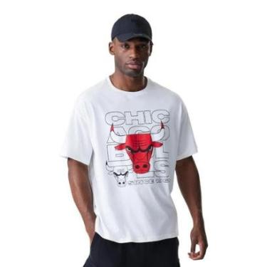 Imagem de Camiseta New Era Regular Chicago Bulls NBA Masculino Branco-Masculino