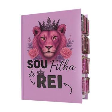 Imagem de Bíblia Sagrada Evangélica c/ Harpa Média Feminina com Abas Adesivas - 