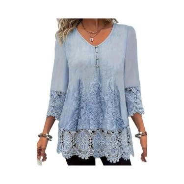 Imagem de Camiseta Casual Elegante De Manga Longa plus Size Para Mulheres, Moda 