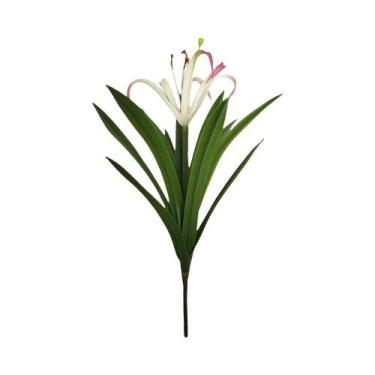 Imagem de Orquídea Artificial De 15/16/24 Folhas Com Toque Realista, Grama Chlor