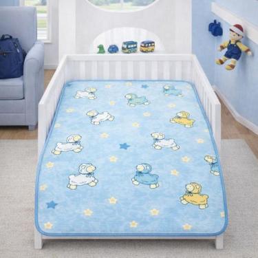 Imagem de Cobertor de Berço Bebê Pelo Alto 0,90x1,10m Super Macio Jolitex Azul o