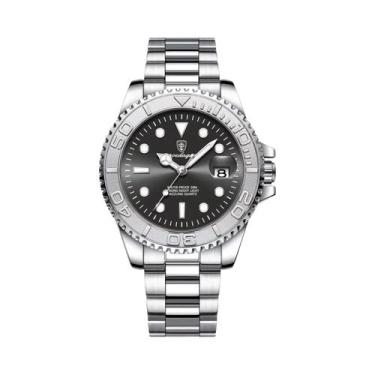 Imagem de Relógio De Quartzo Masculino À Prova d'Água Com Data Luminosa Em Aço I