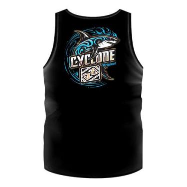 Imagem de Regata Cyclone Tribal Shark Metal, Preto, M