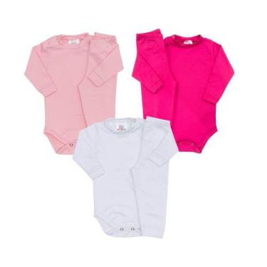Imagem de Kit 3 Conjuntos Térmicos Peluciado Body + Calça bebê - M - Fofotinhos,
