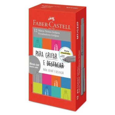 Imagem de Marca Texto Faber-Castell Grifpen Ponta Fina com Corpo Ergonômico Kit com 12 Unidades C...
