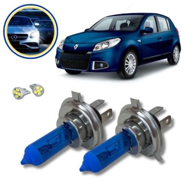 Imagem de Lâmpada Super Branca Farol Renault Sandero 08 Até 11 8500K Efeito Xêno