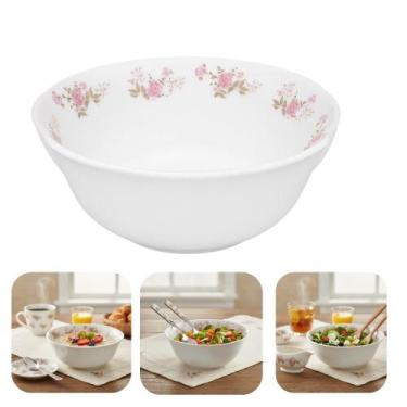 Imagem de Tigela Cumbuca Média Saladeira Sobremesas Flowers Pink Vidro 750ml 19c