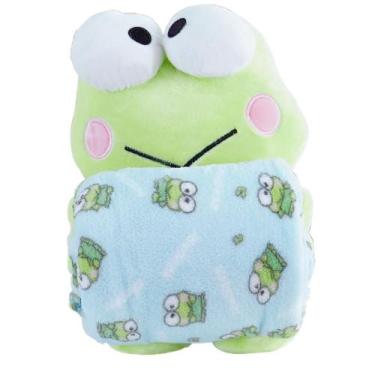 Imagem de Kit Manta para Bebê com Bichinho de Pelúcia Bene Casa, Verde Keroppi