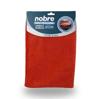 Imagem de Pano Microfibra Slim 100x100cm Vermelho Limpeza Prática - Nobre