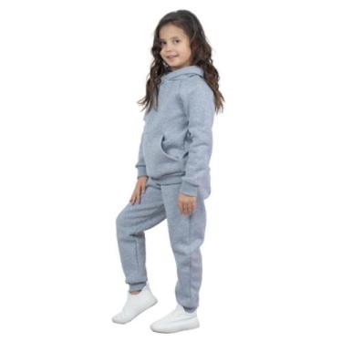 Imagem de Conjunto Moletom Juvenil Flanelado Unissex Inverno  Super Quentinho e 