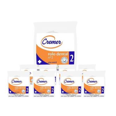 Imagem de Algodão Dental Rolete Nº02 (CX C/10 Pcts) - Cremer