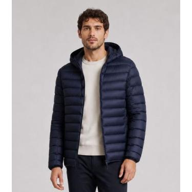 Imagem de Jaqueta Masculina Puffer Com Capuz All Free Azul, G, Azul