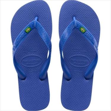 Imagem de Chinelo Havaianas Brasil Logo, Azul, 45/46